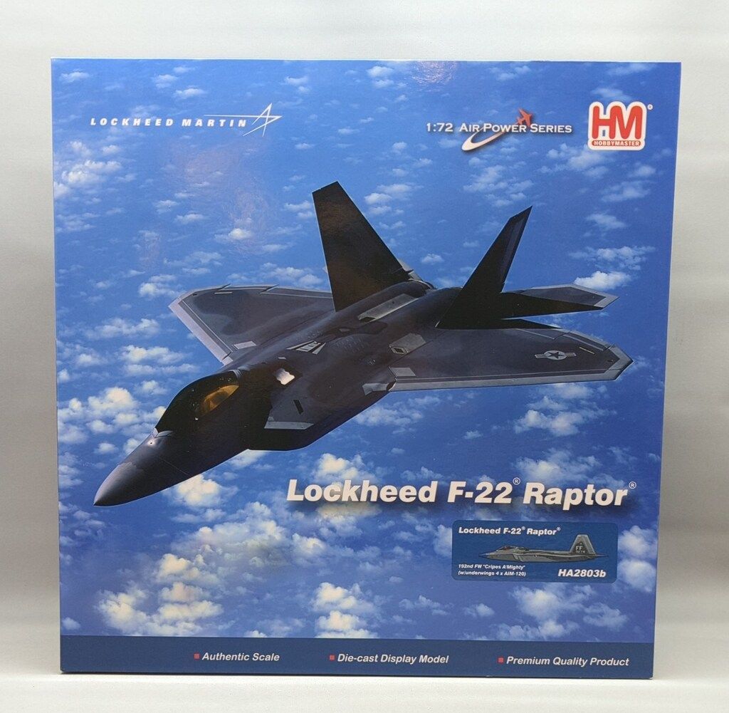 HOBBY MASTER 1/72 F-22 ラプター `クライプス・オールマイティw/AIM
