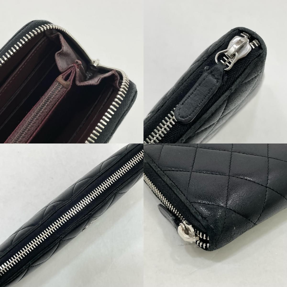 CHANEL | シャネル マトラッセ ラウンドファスナー長財布 ブラック 