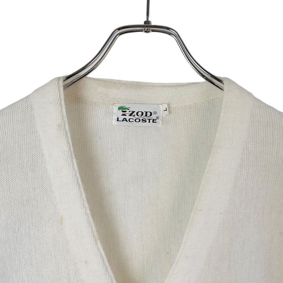 70s IZOD LACOSTE 糸巻タグ ウール ニット カーディガン 70s糸巻きタグ 