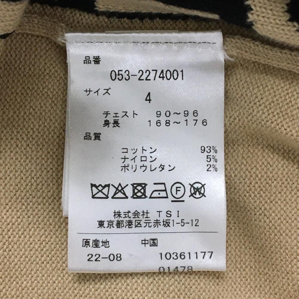 早い者勝ち！PEARLY GATES ベージュ タートルネック セーター PEARLY GATES - パーリーゲイツ タートルネックセーター ベージュ×黒