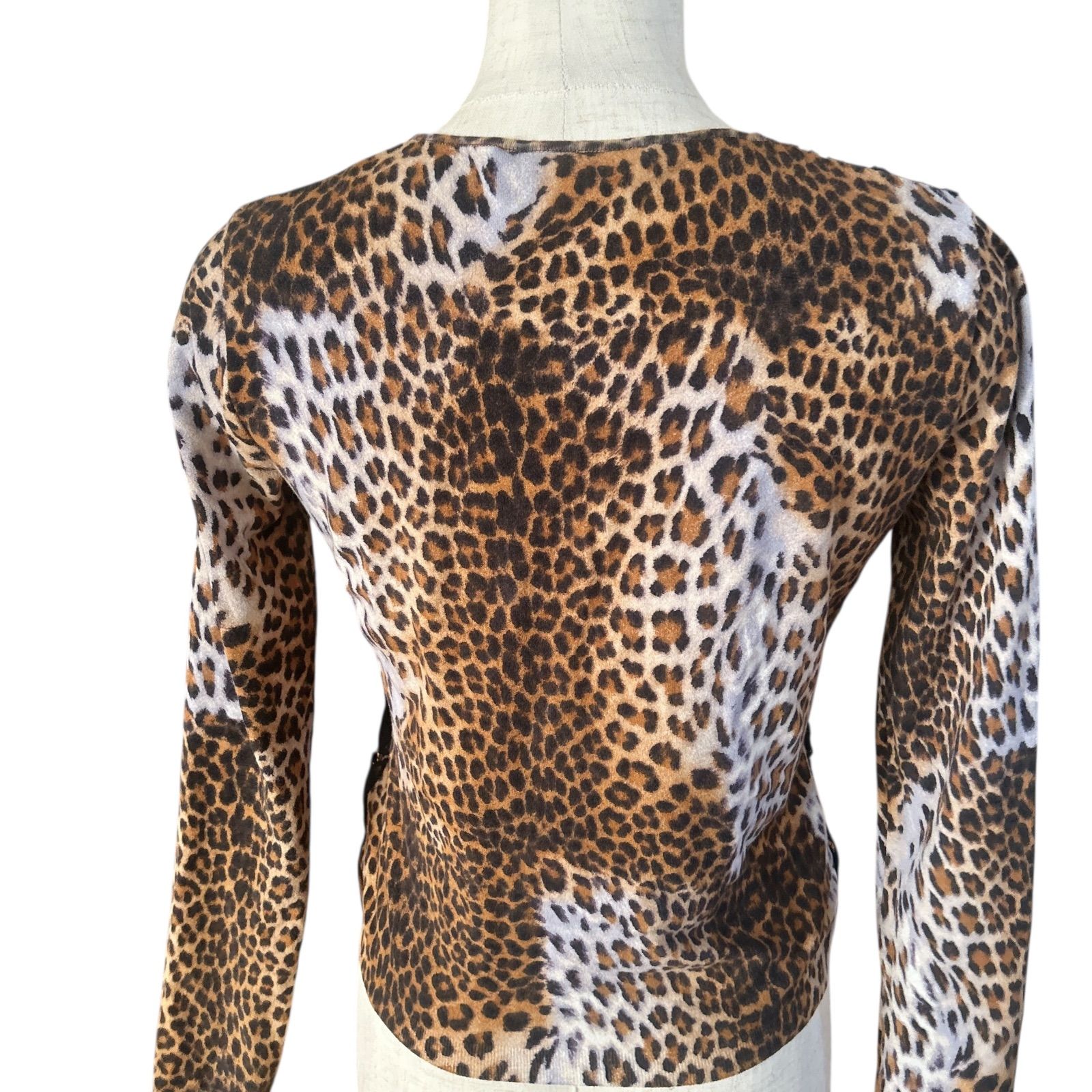 Blumarine ブルマリン レオパード柄 カーディガン 38 レース 美品