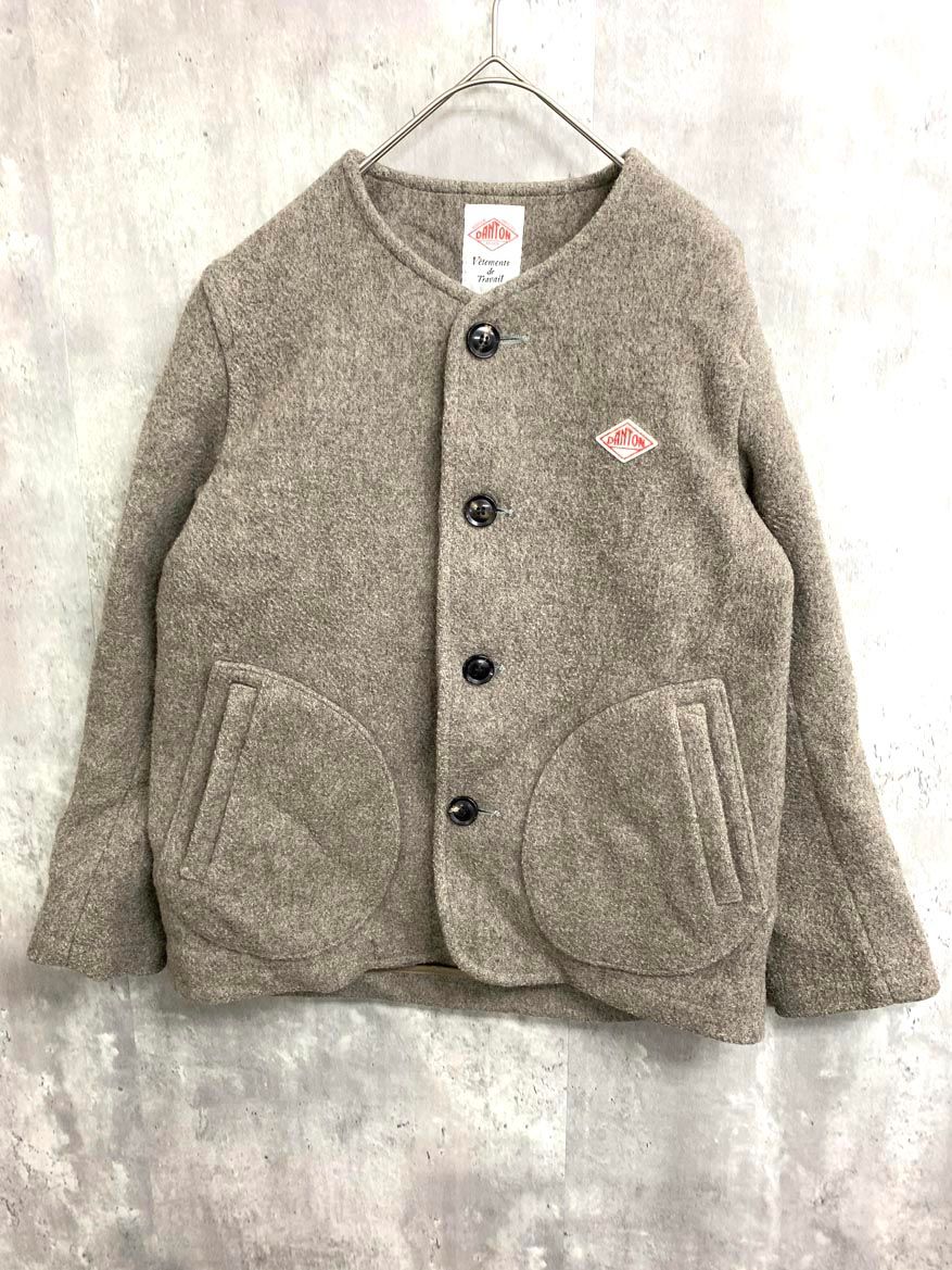 ※c0nさま専用※ DANTON ダントン ウールモッサ ノーカラーコート DANTON ダントン ウールモッサ ノーカラー コート ジャケット sizeXS