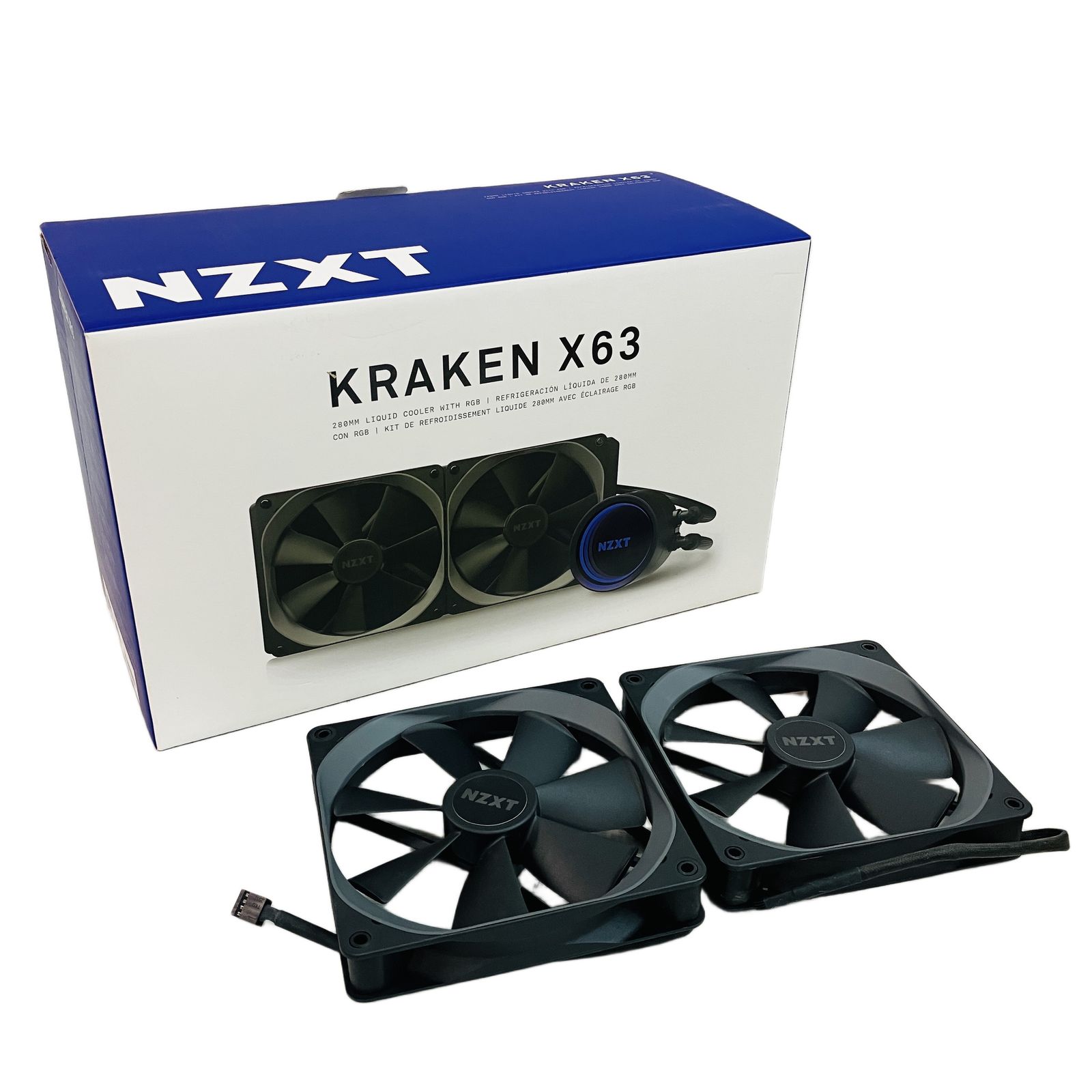 NZXT KRAKEN X63 280mm 水冷CPUクーラー中古美品 NZXT 水冷一体型CPUクーラー Kraken X63 PCパーツ 現状品 ジャンク