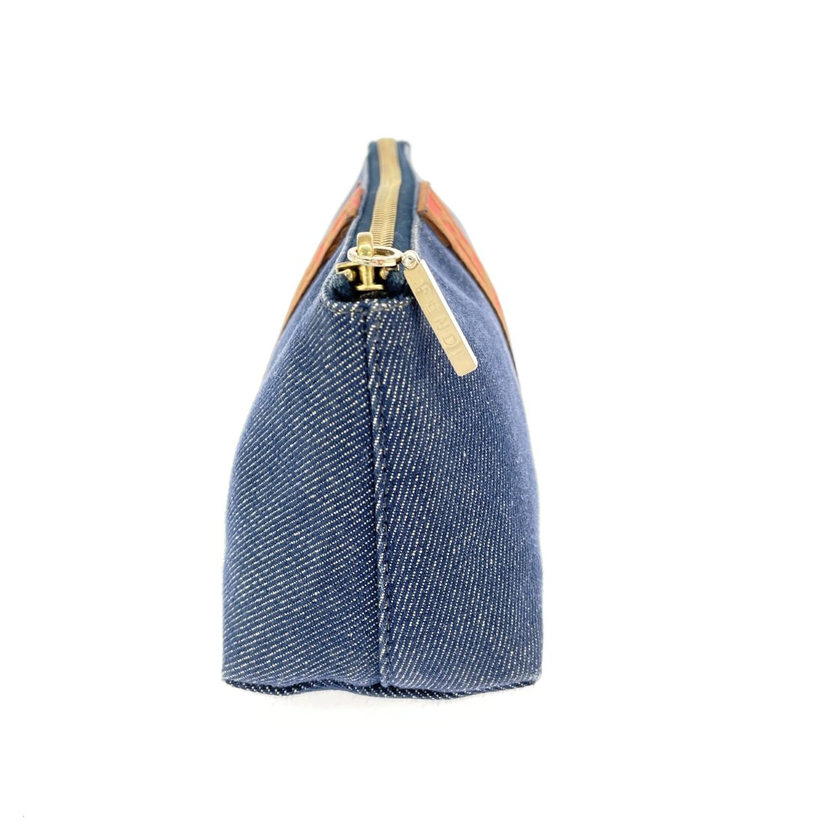 FENDI フェンディ ポーチ デニム/FF柄 ネイビー レディース