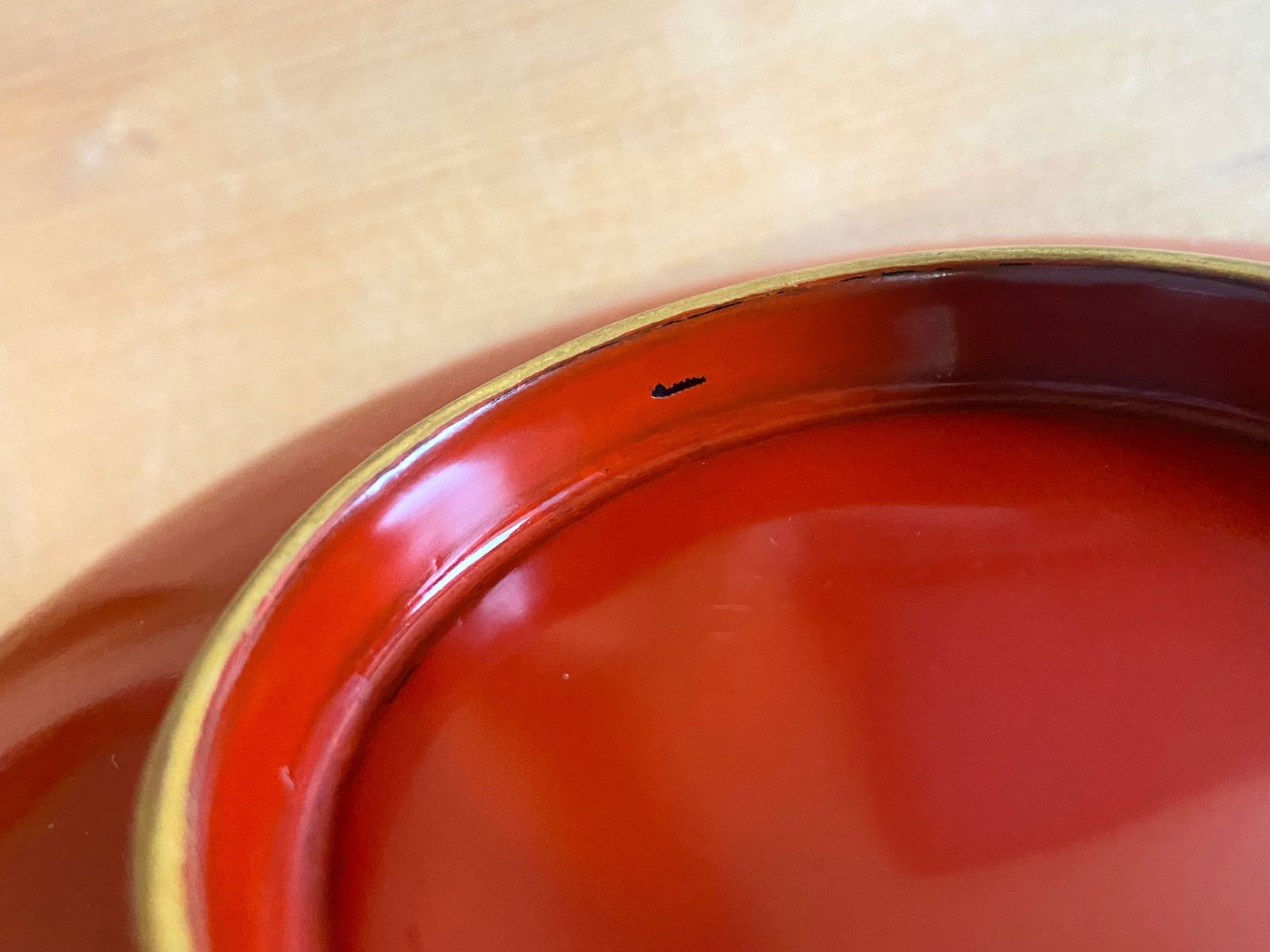 能登蔵出し 輪島塗 朱漆 縁金 平椀 5客 / 漆器椀 懐石椀 煮物椀 - メルカリ