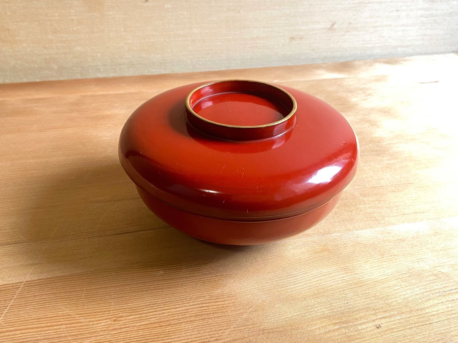 能登蔵出し 輪島塗 朱漆 縁金 平椀 5客 / 漆器椀 懐石椀 煮物椀 - メルカリ