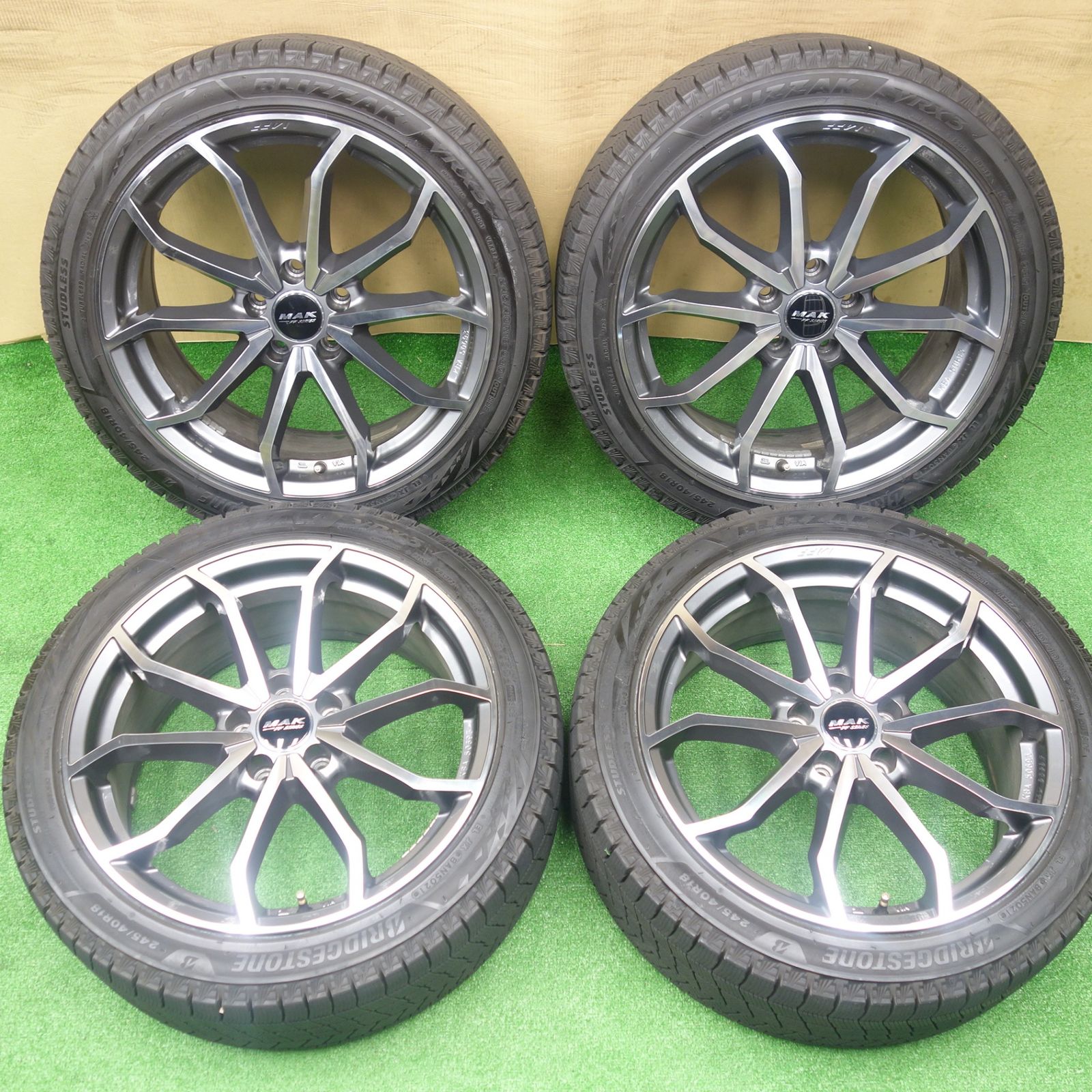 バリ溝!キレイ!9.5分☆アウディ 等 MAK LOWE FF MFF 245/40R18 バリ溝!キレイ!9.5分☆アウディ 等 MAK LOWE FF MFF 245/40R18