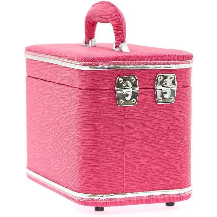 エピ調水シボ コスメボックス メイクボックス 鏡付き バニティーケース