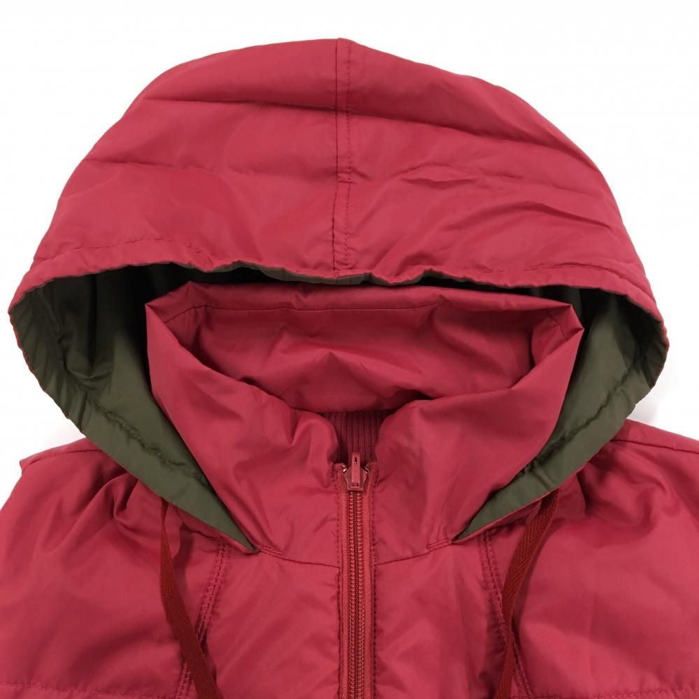 ヒールクリーク 中綿リバーシブルベスト ピンクレッド 裏