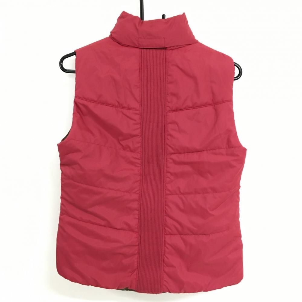 ヒールクリーク 中綿リバーシブルベスト ピンクレッド 裏
