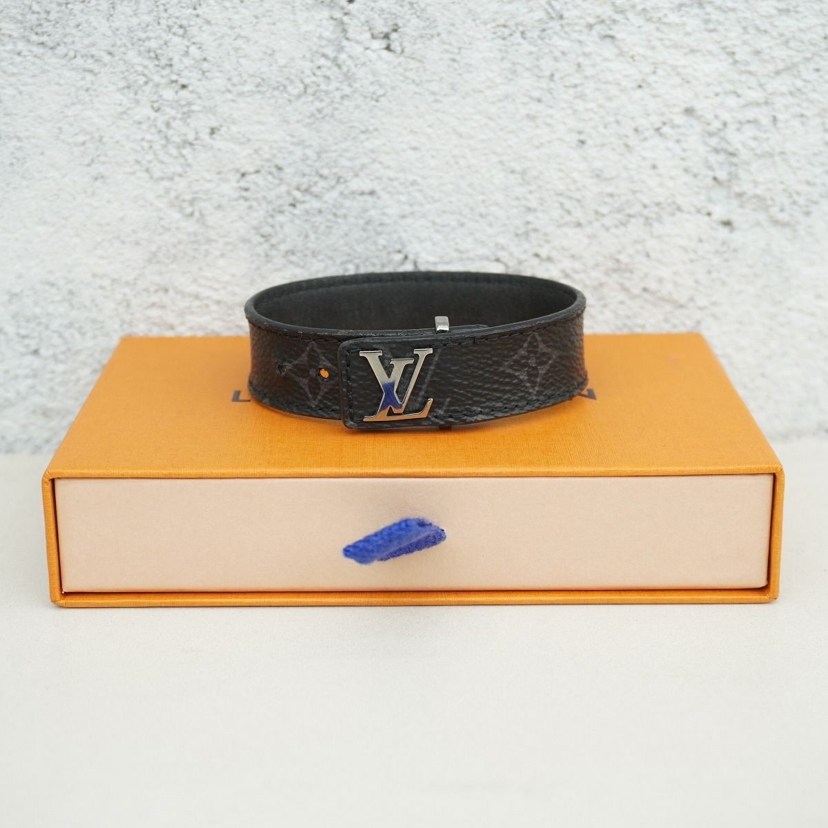 正規 LOUIS VUITTON ルイ ヴィトン ブレスレット LV スリム M6456D