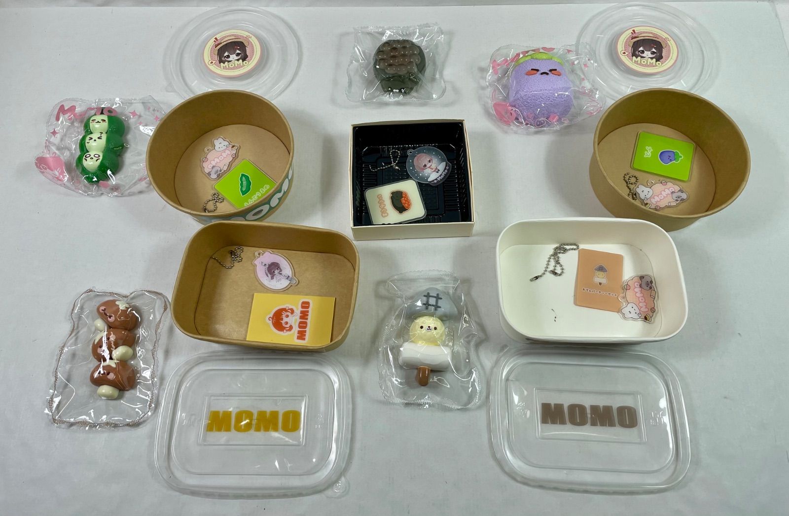 A2441・MOMO スクイーズ 和セット5個 まとめ えんどう おでん いくら