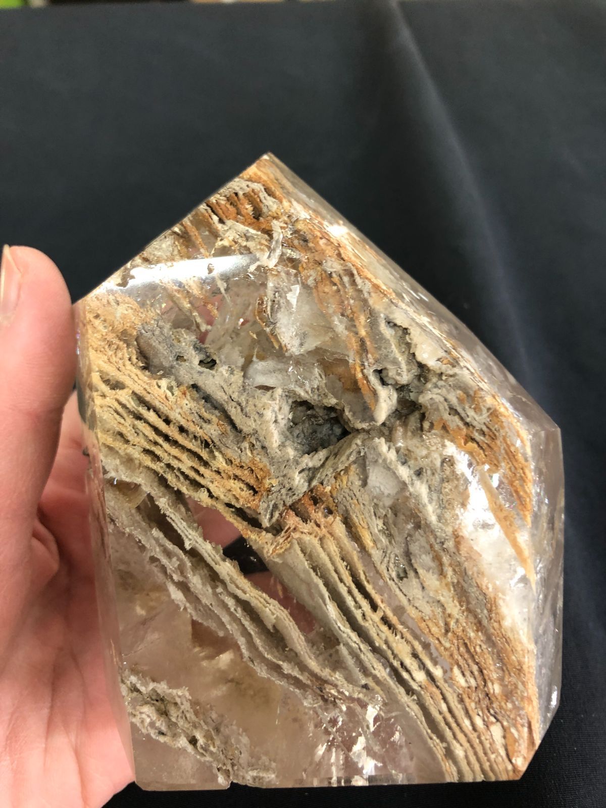  Wガーデンクォーツポイント ブラジル産 卓上トレイ 置物 インテリア小物