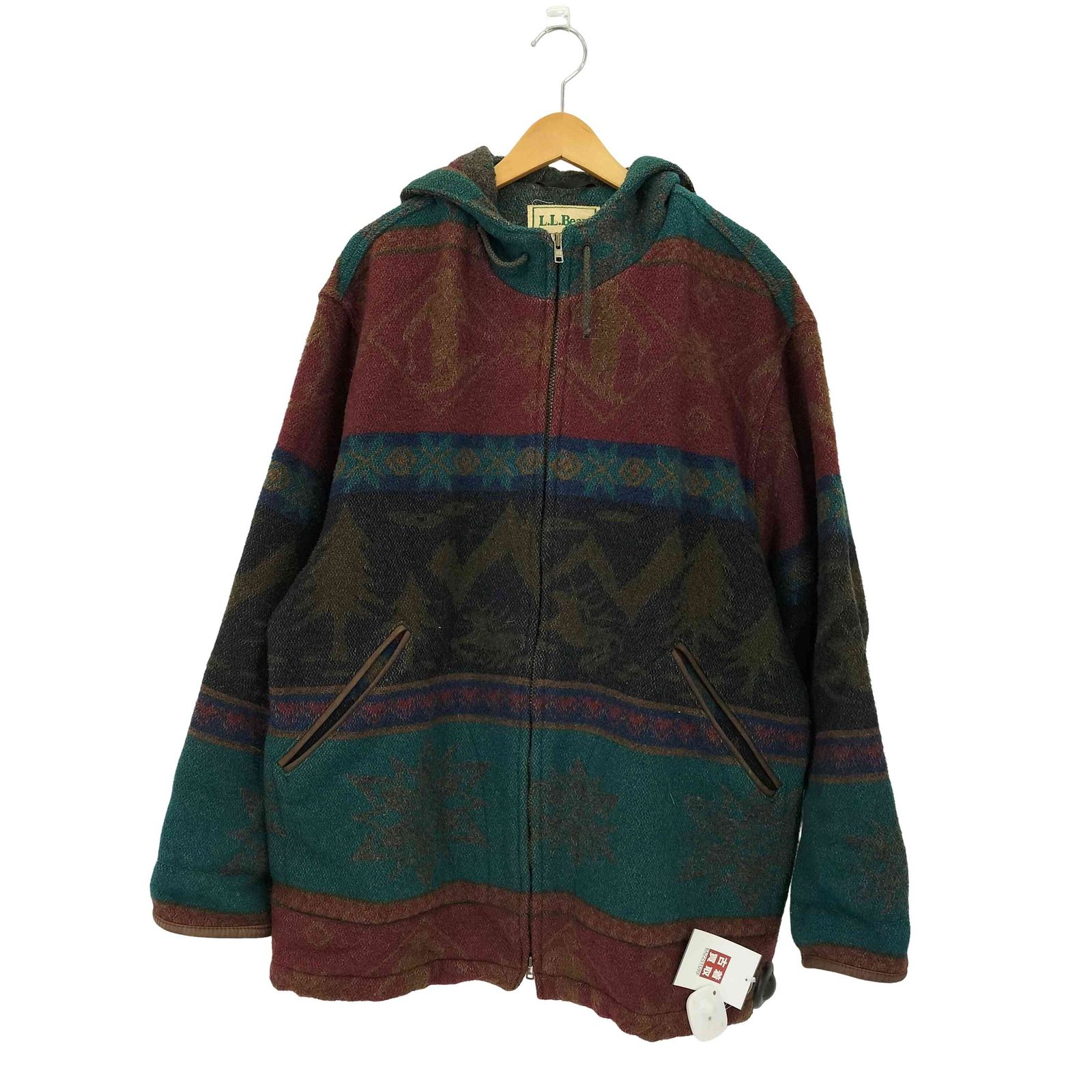 エルエルビーン L.L.Bean 80s 総柄 マルチカラー フーデッド