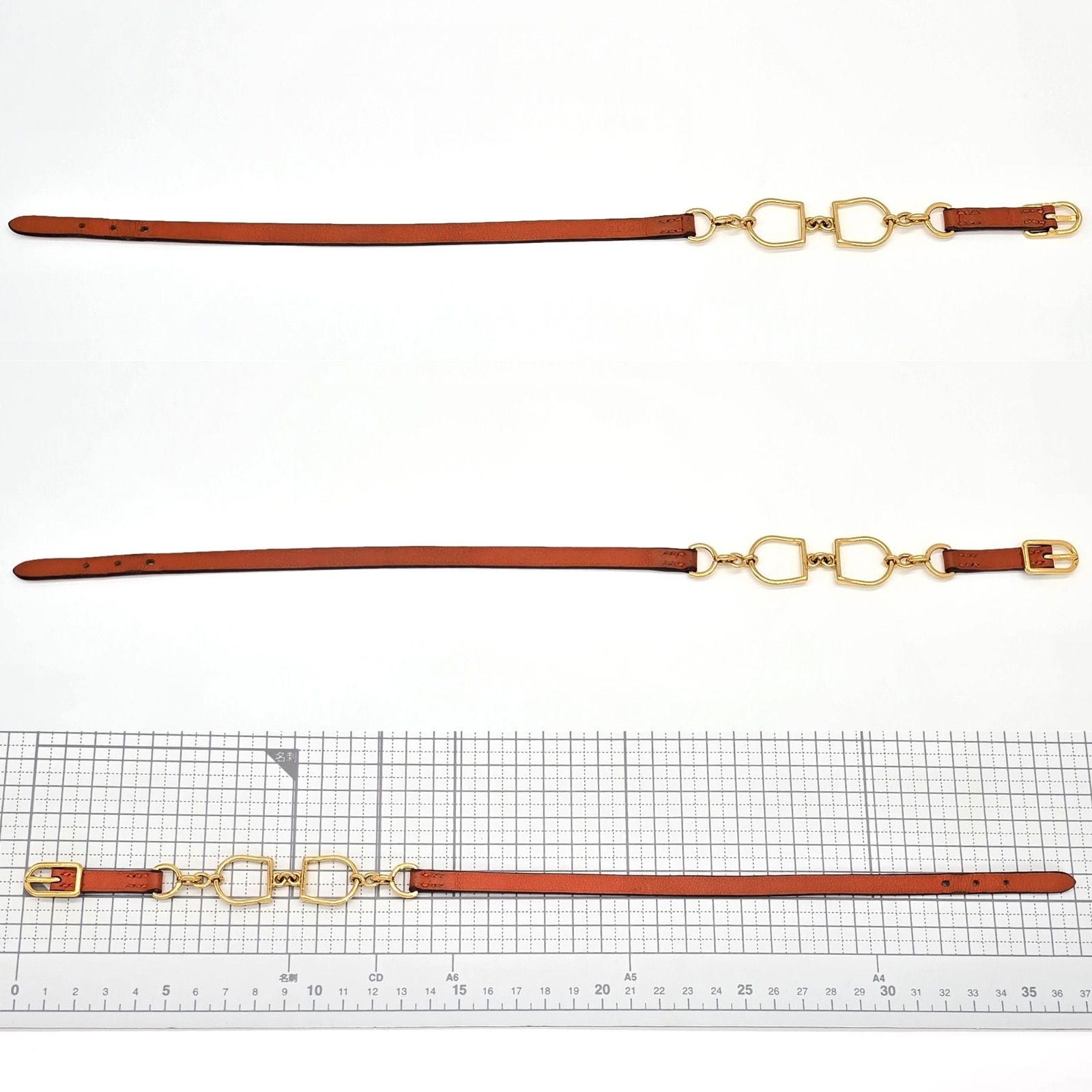 HERMES エルメス レザーブレスレット エトリエ ドゥブルトゥール 2重