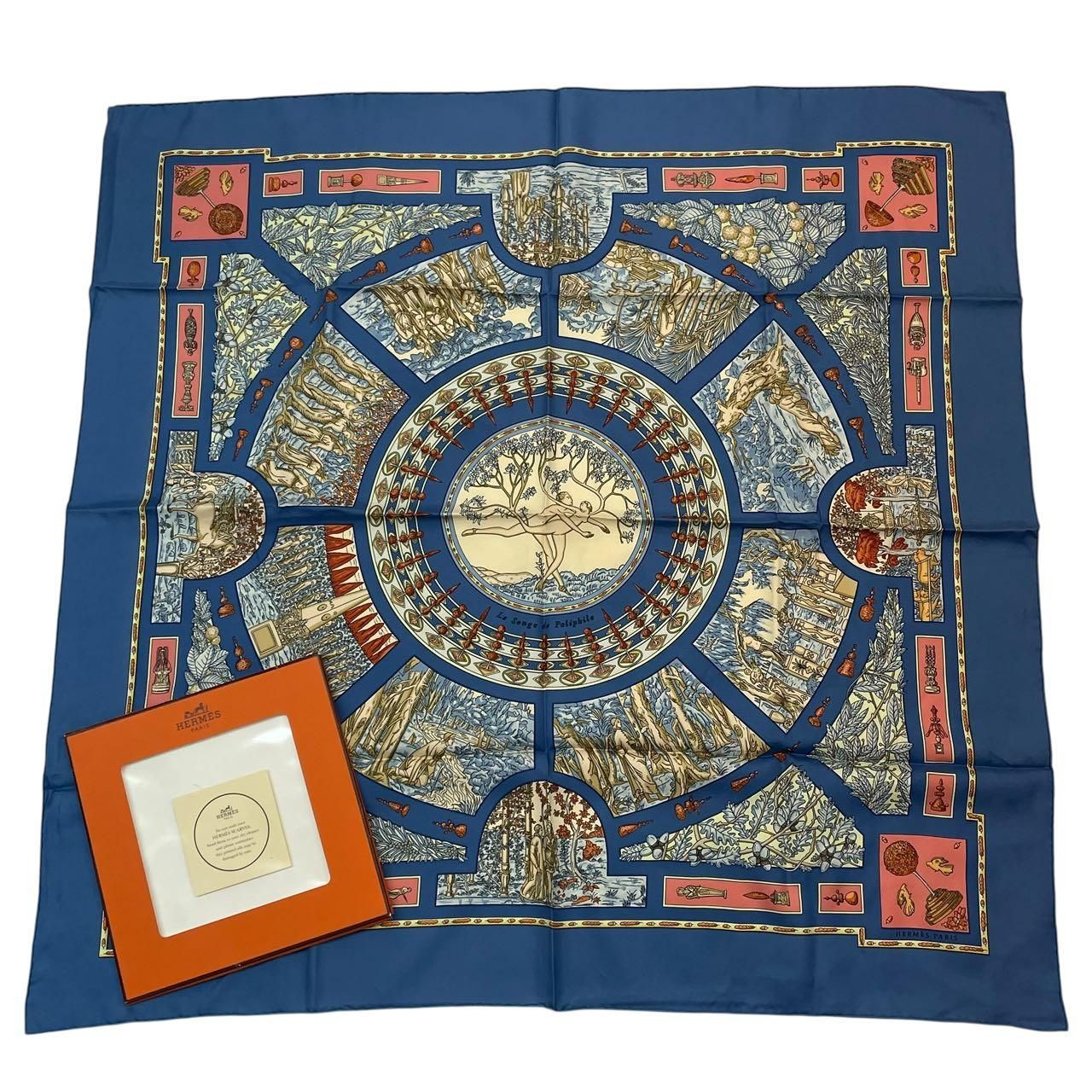 新品同様 HERMES エルメス スカーフ シルク カレ90 Le Songe de 