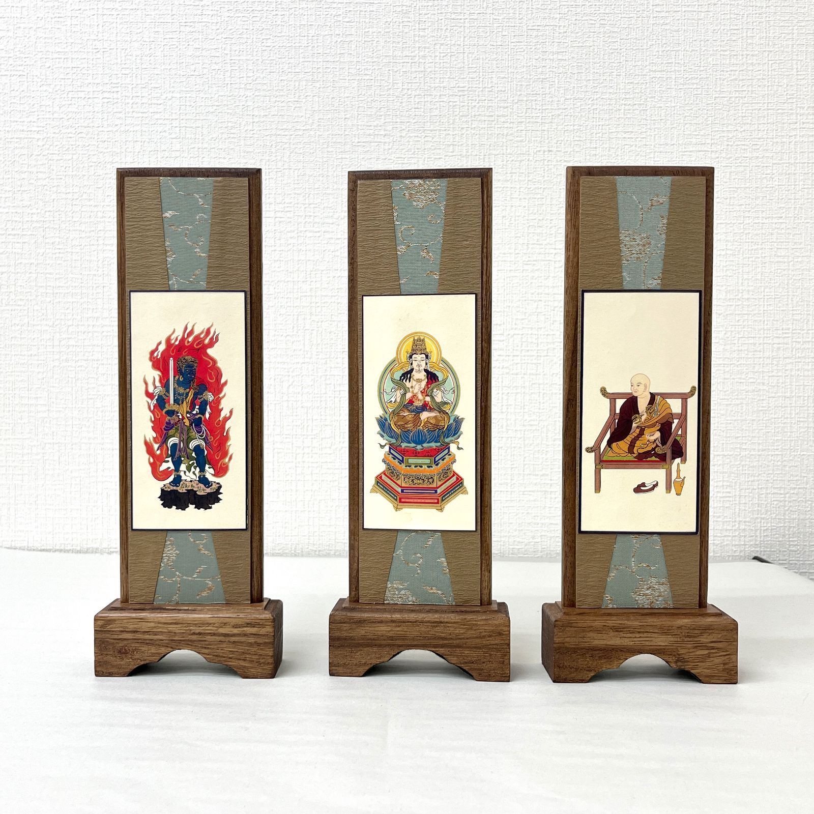 アウトレット】スタンド掛軸 うすずみ 中 3幅セット 真言宗 高さ27cm