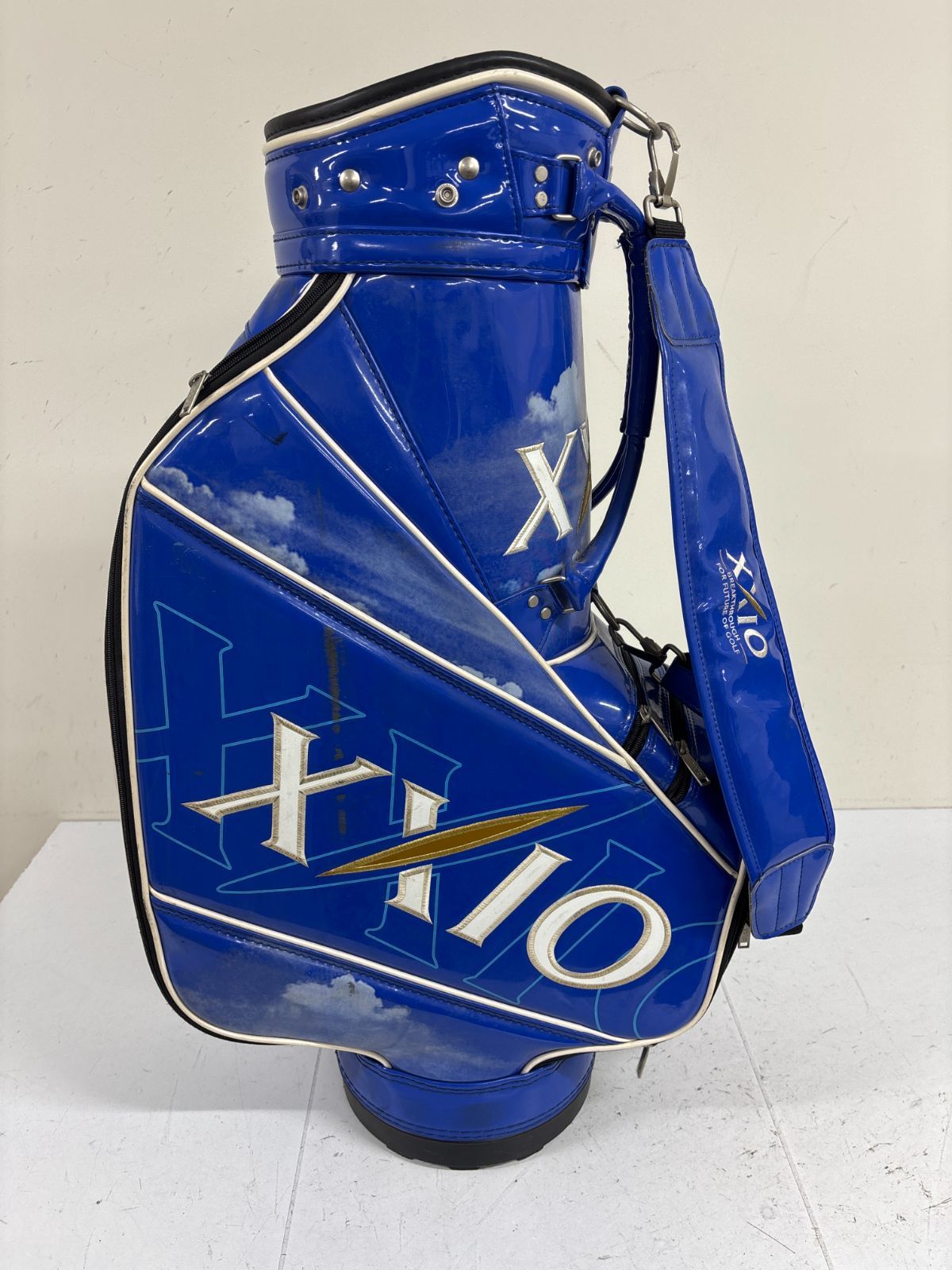 XXIO ゼクシオ エナメルキャディバッグ 青 メタリック 良品 XXIO