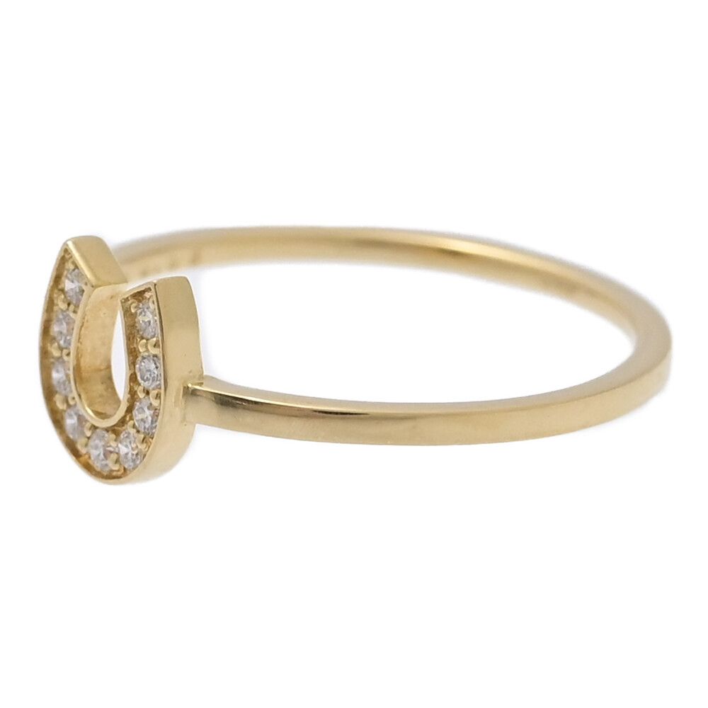 ETE エテ ホースシュー 馬蹄 馬具 9P ダイヤモンド リング・指輪/K18YG