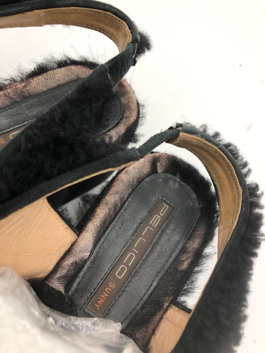 PELLICO SUNNY ペリーコサニー ボア サンダル 黒 ◇□◎レディース