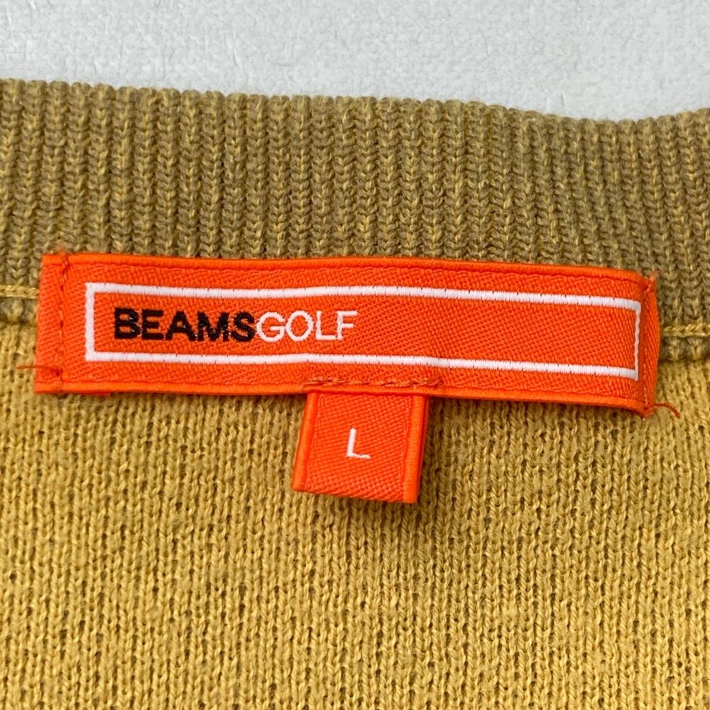未使用BEAMS GOLF カシミヤイエロー セーター Mサイズ BEAMS GOLF
