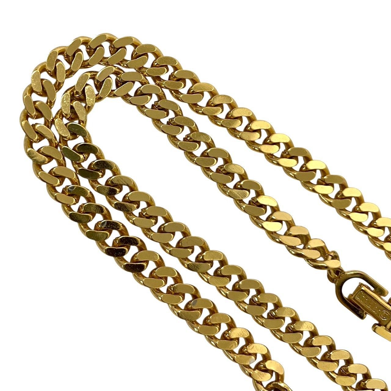 Dior】CDロゴ チェーン ネックレス ゴールド/金カラー ラインストーン