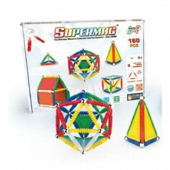 遊びながら学べる イタリア製玩具 スーパーマグSTEAMセット160 694 0002