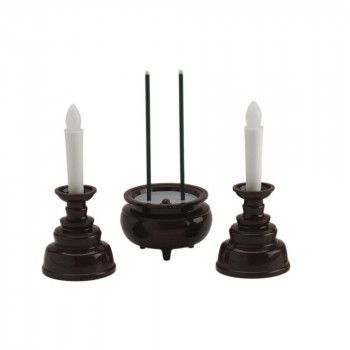 安心のろうそく お線香セット ろうそく 線香 ブラウン AGI 102