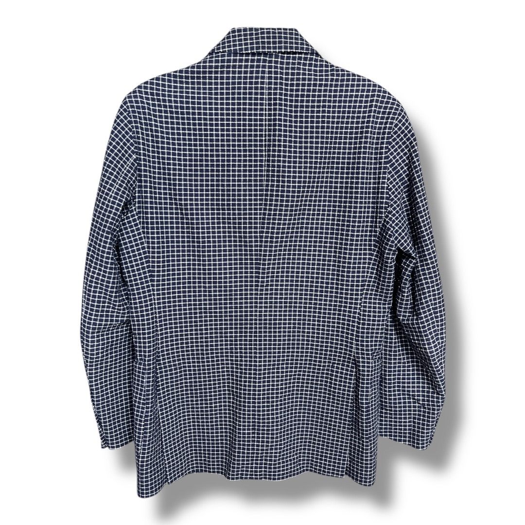 ETRO エトロ イタリア製 チェック柄 ストレッチコットン 2B テーラード