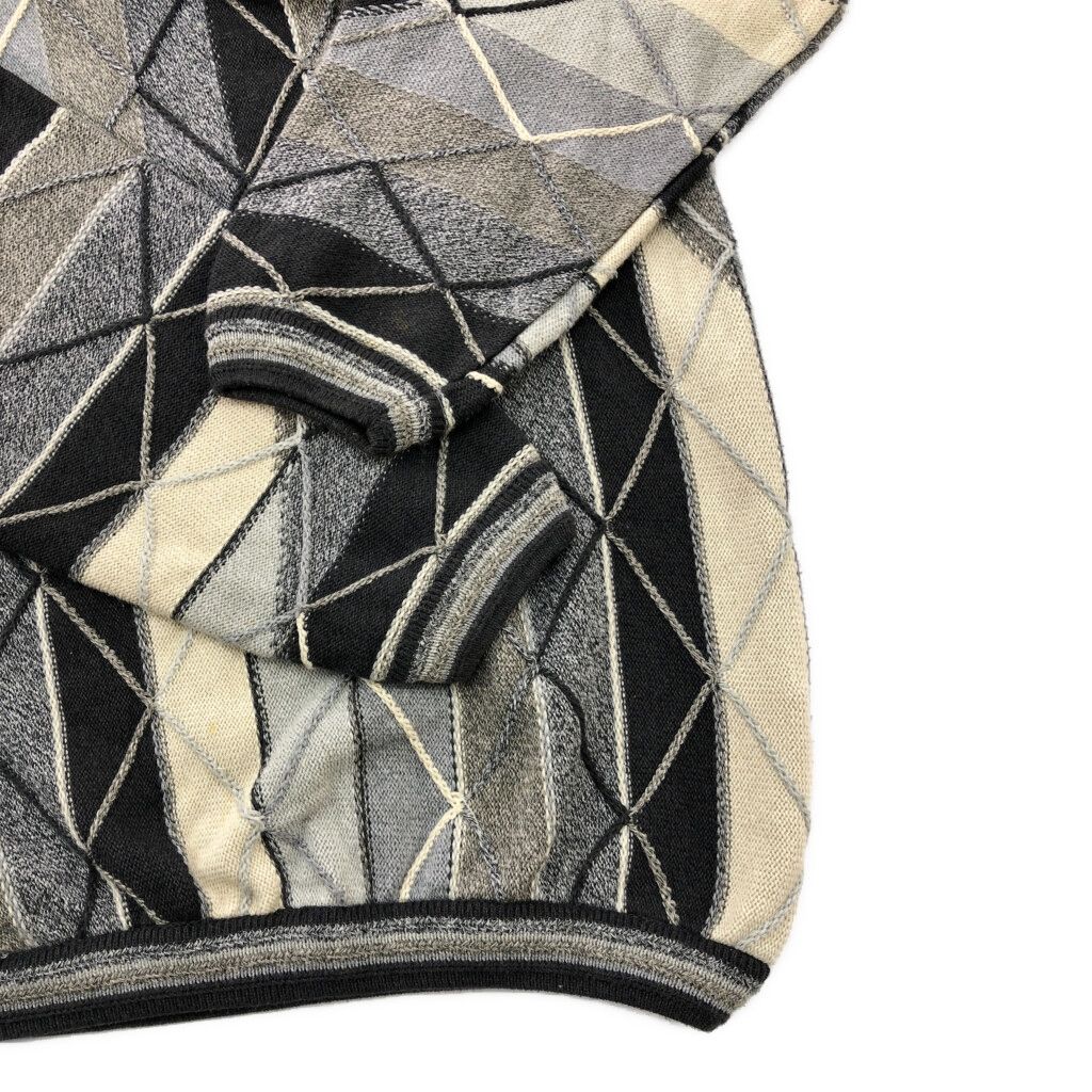 90年代 カナダ製 TUNDRA ツンドラ 3Dニットセーター 総柄 マルチカラー