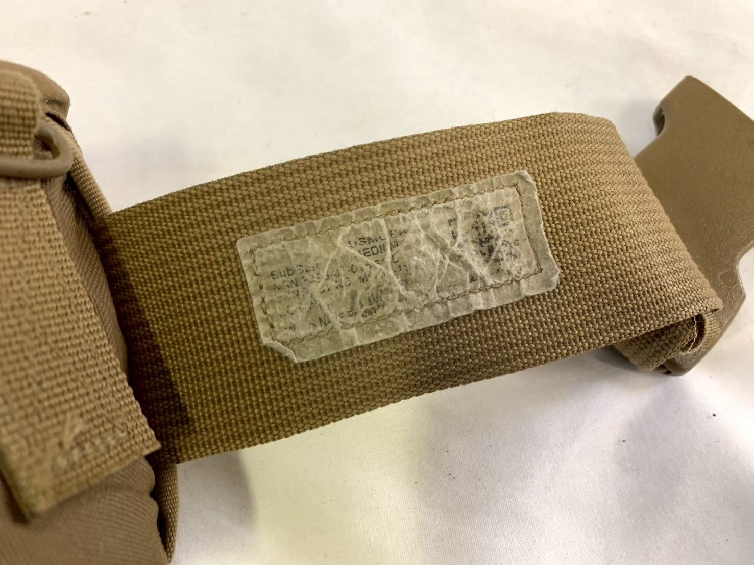 米軍放出品】USMC MOLLEパッド付タクティカルベルト MサイズSUB BELT