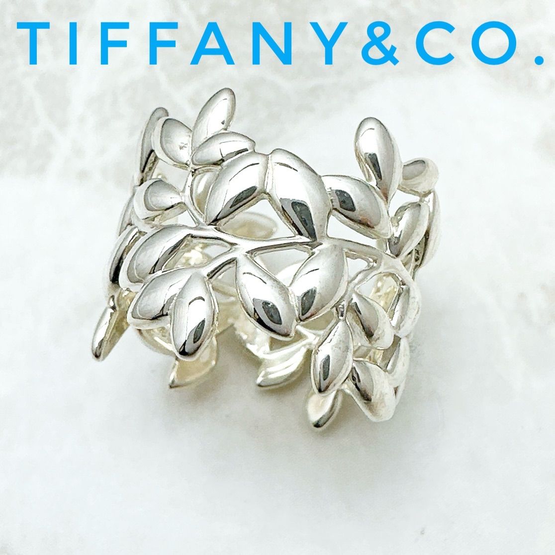 美品/人気🌟Tiffany＆Co. オリーブリーフ シルバー ワイド リング 約11