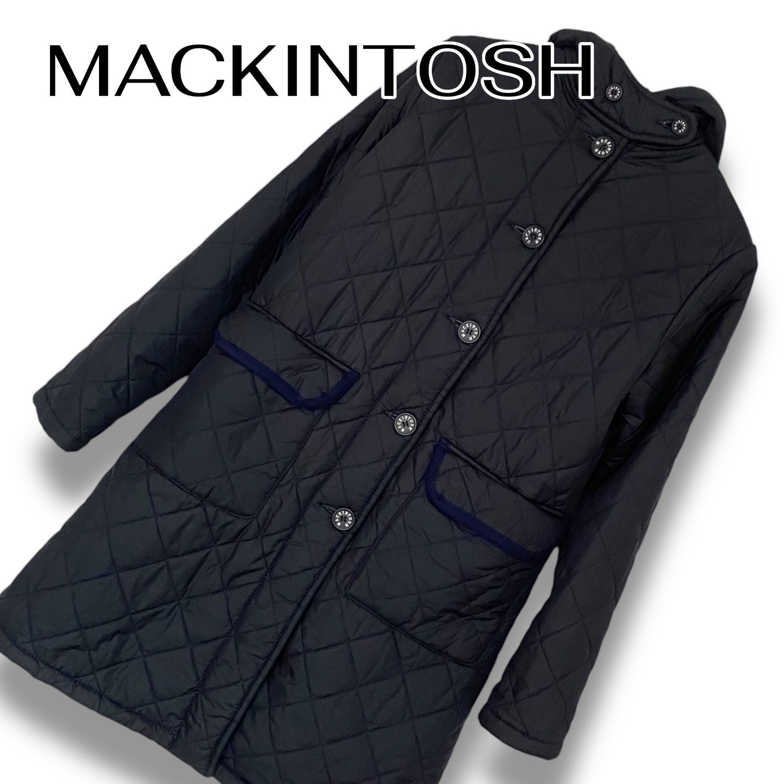 MACKINTOSH ネイビー キルティングロングコート MACKINTOSH マッキントッシュ ネイビー キルティングコート ロング