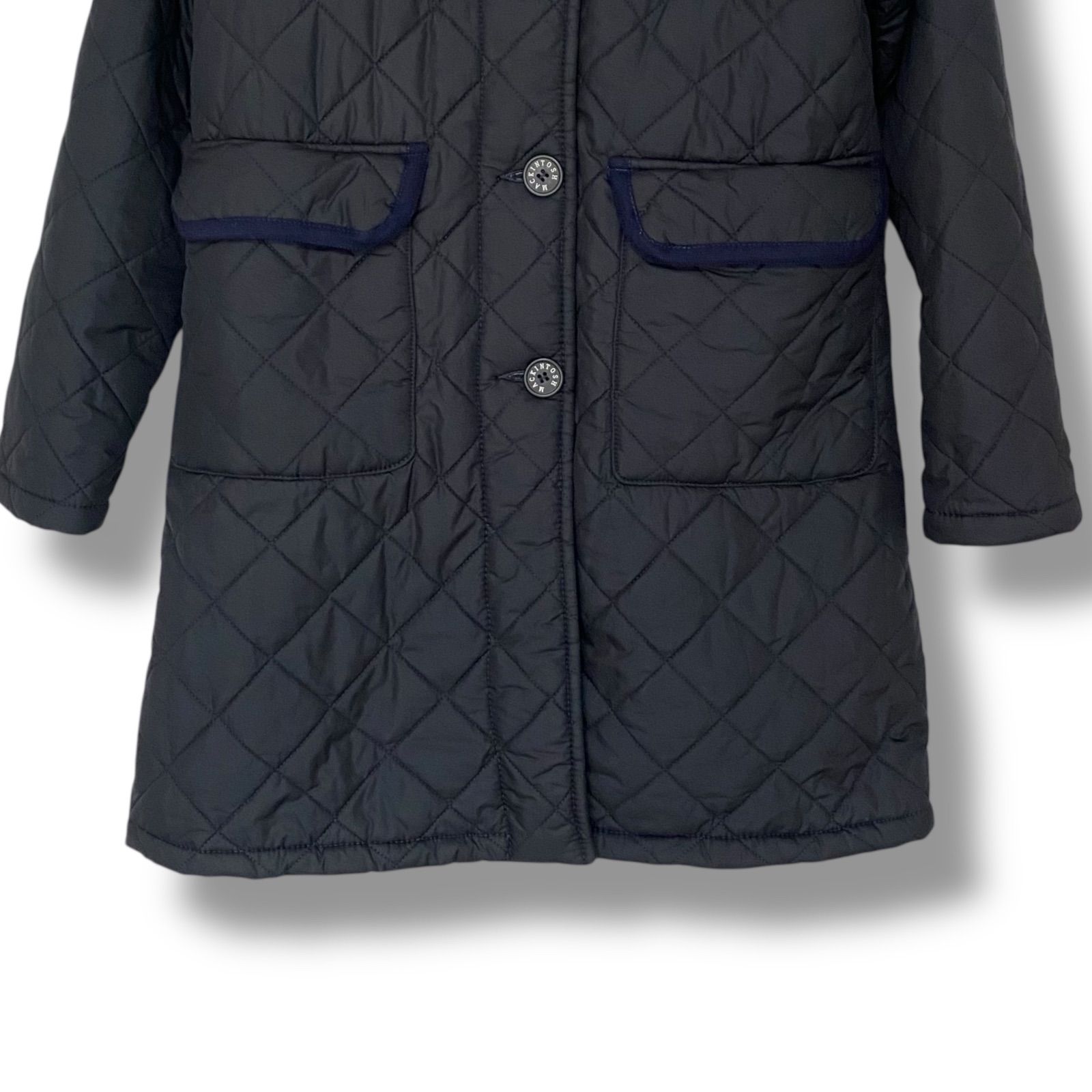 MACKINTOSH マッキントッシュ ネイビー キルティングコート ロング