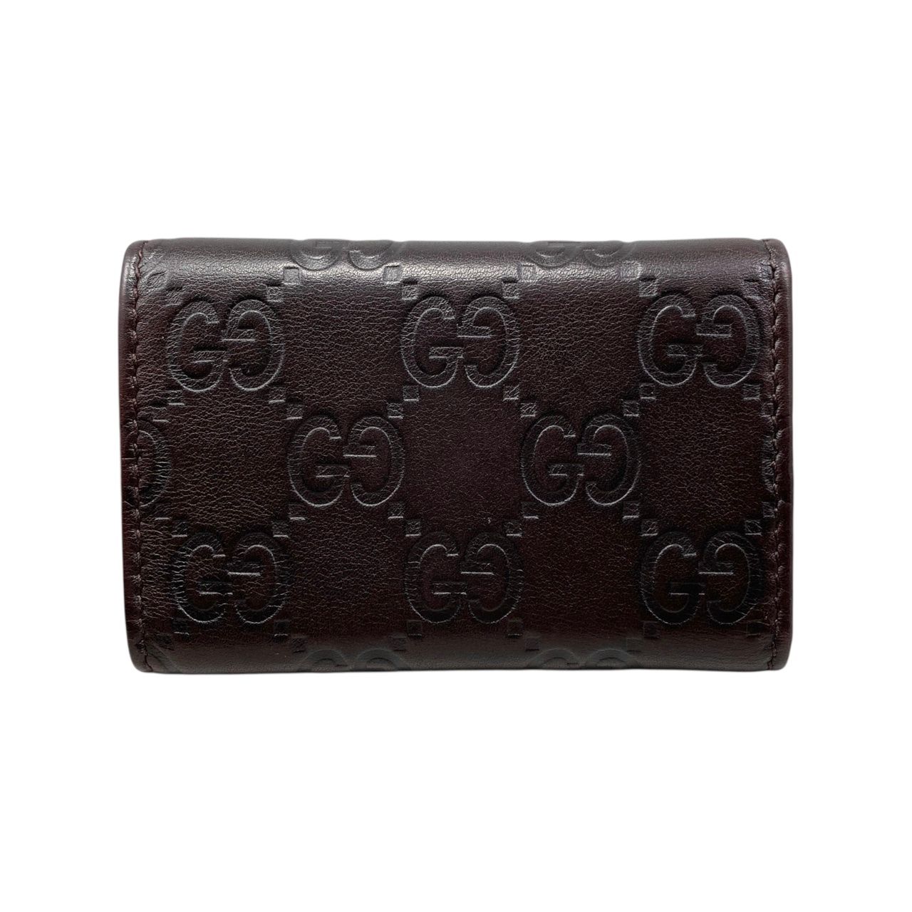 GUCCI グッチ キーケース 6連 シマレザー ブラック メンズ 中古 GUCCI