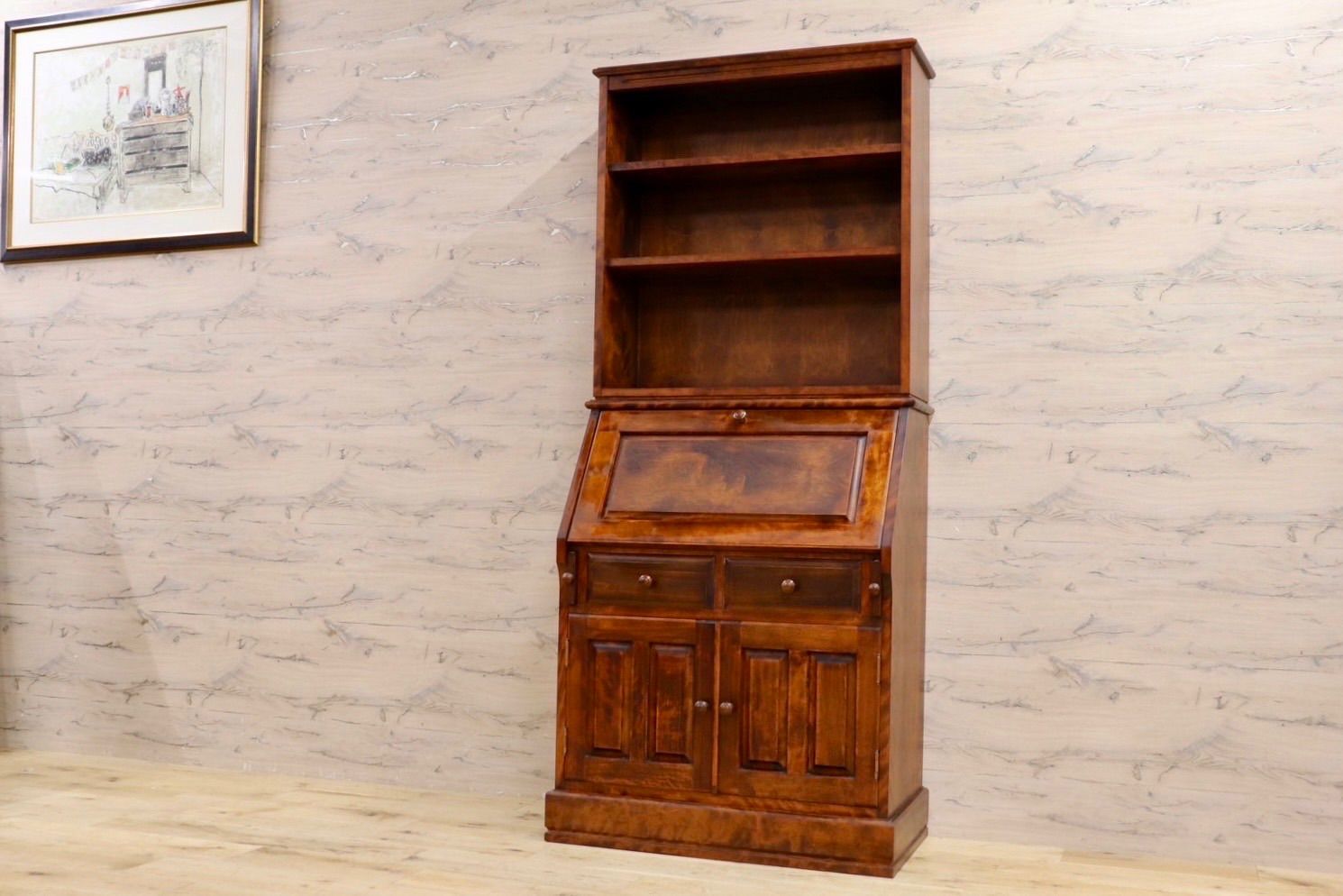 GMIS416○えぞ民芸家具 / 蝦夷民藝家具 ライティングビューロー デスク