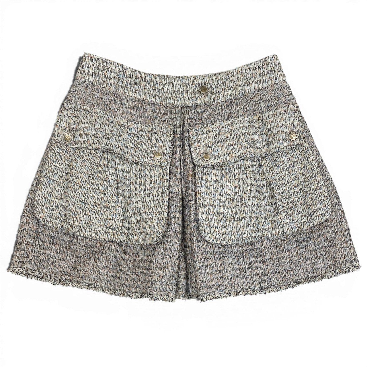 CHANEL のグレー 、ツイードスカート size.36 CHANEL（シャネル