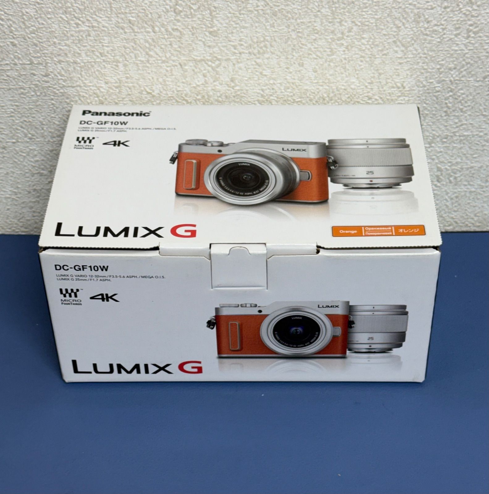 新品保証 Panasonic LUMIX DC-GF10W-D ダブルレンズキット [オレンジ