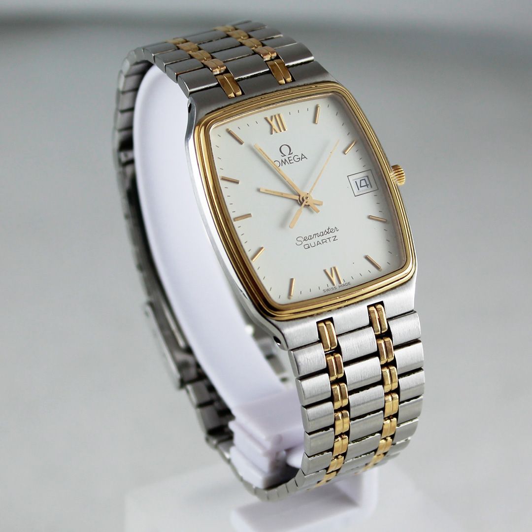 メンズ SA236 OMEGA オメガ シーマスター 196.0289 クォーツ スクエア 