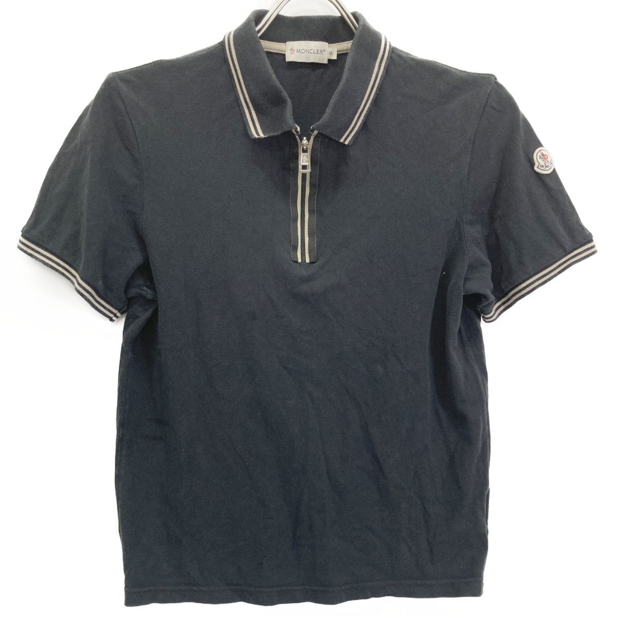 MONCLER モンクレール ﾌﾞﾗｯｸ ﾊｰﾌｼﾞｯﾌﾟ ﾎﾟﾛｼｬﾂ s - メルカリ