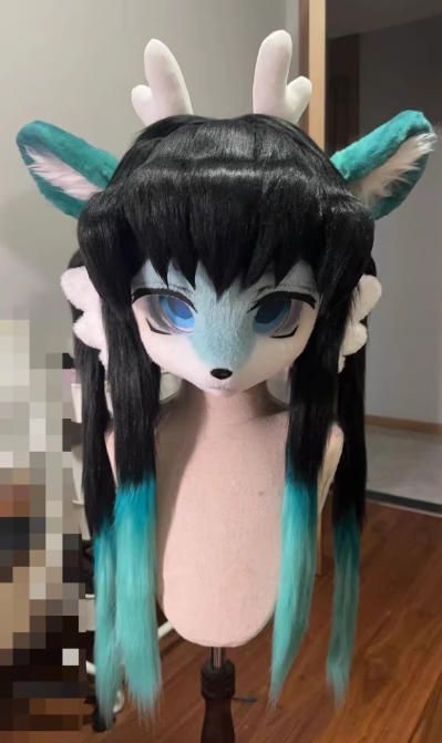 着ぐるみヘッド ドラゴン NO 491 パープル 全頭ヘッド ケモノ ファースーツ ぬいぐるみ コスプレ コスチューム kigurumi 一点物