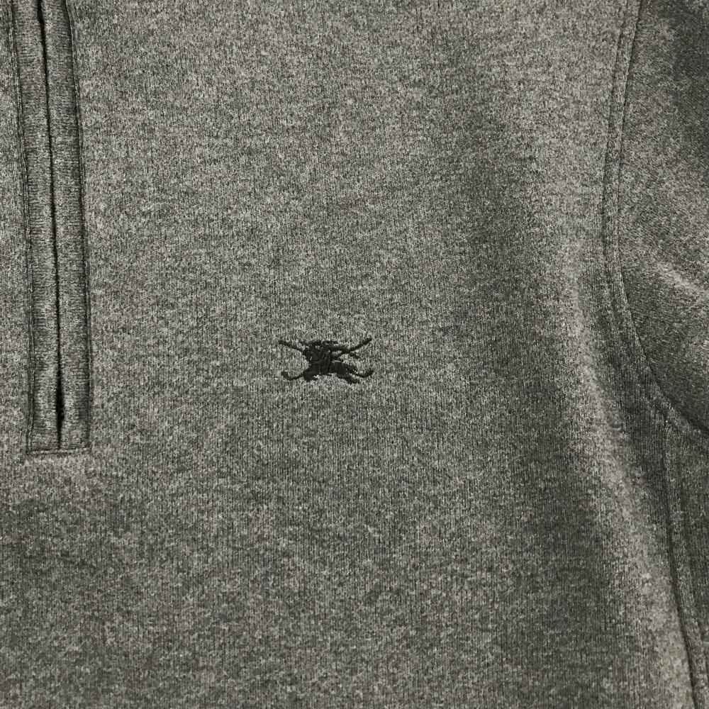 超美品】バーバリーゴルフ 長袖ハイネックシャツ ダークグレー ハーフ