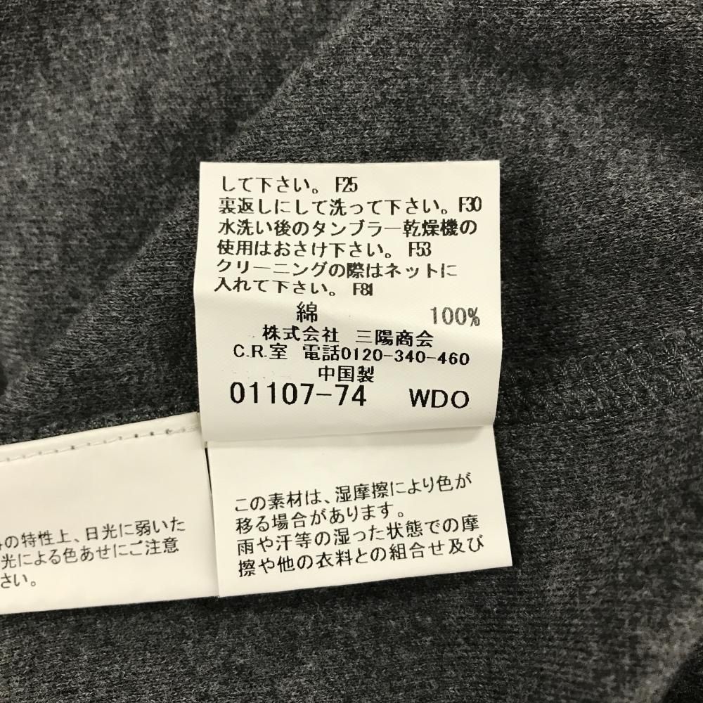 超美品】バーバリーゴルフ 長袖ハイネックシャツ ダークグレー ハーフ