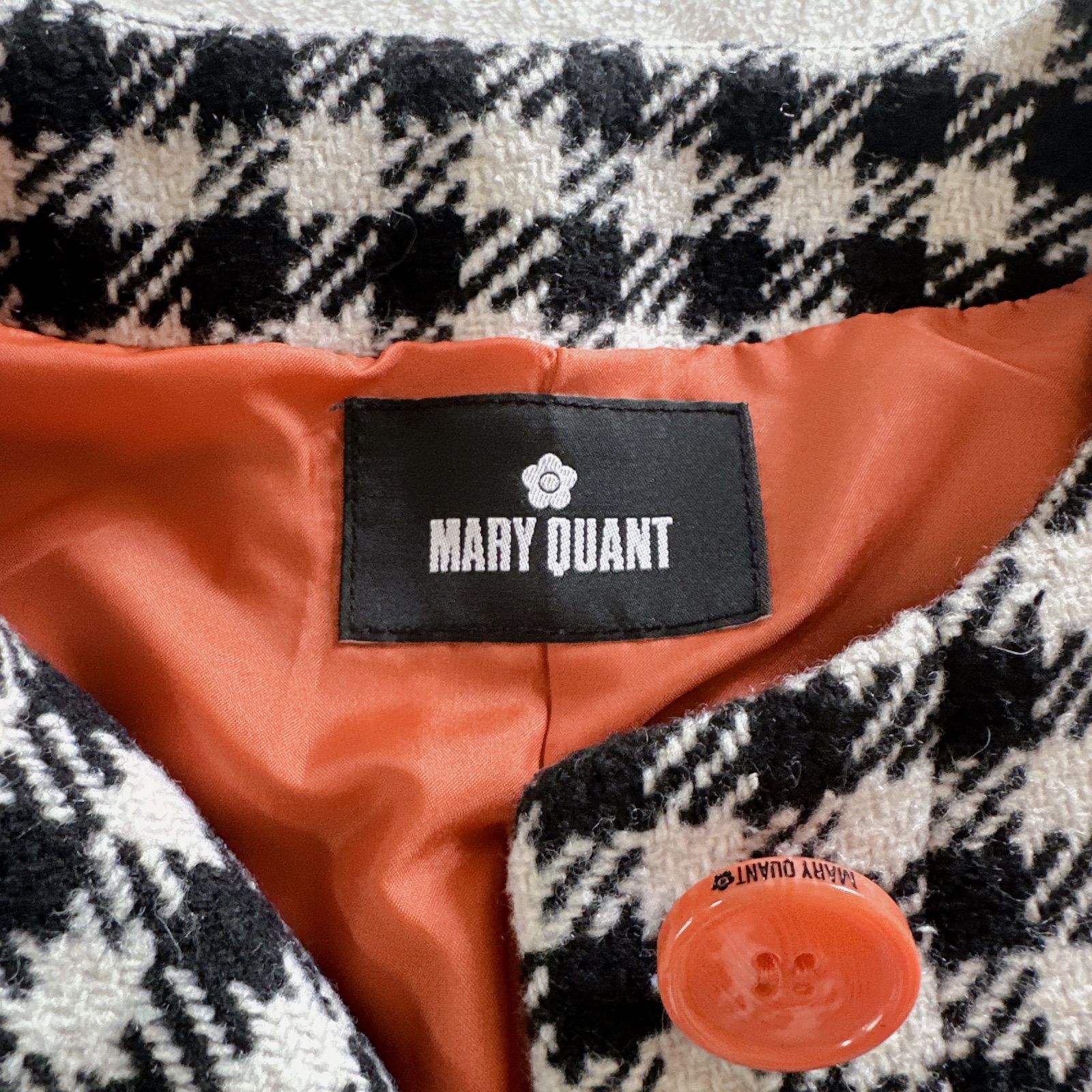 新品】MARY QUANT マリークワント ノーカラー ラグラン ロングコート 新品】MARY QUANT マリークワント ノーカラー ラグラン ロングコート