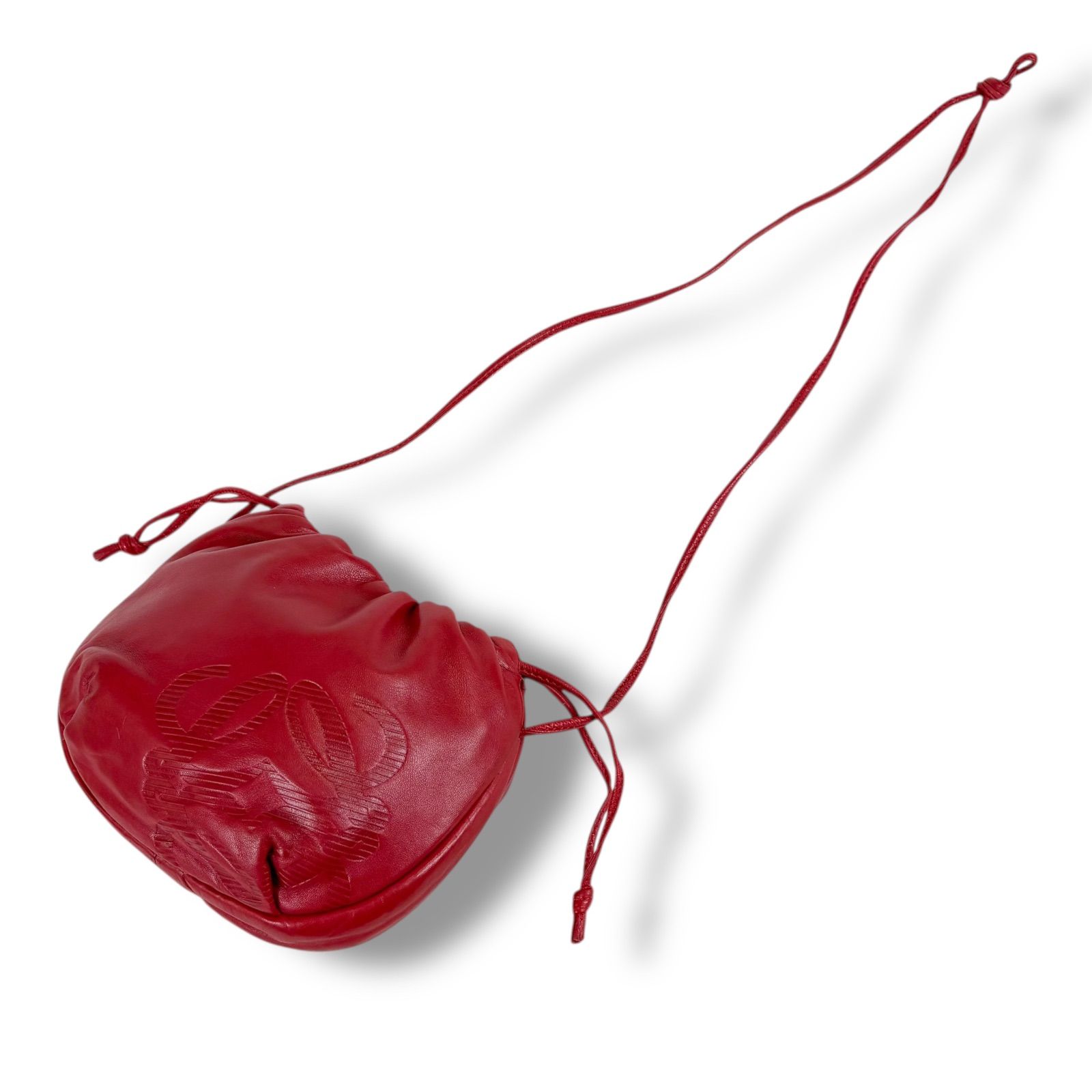 ロエベ LOEWE 巾着型 アナグラムロゴ ミニショルダーバッグ ナッパ