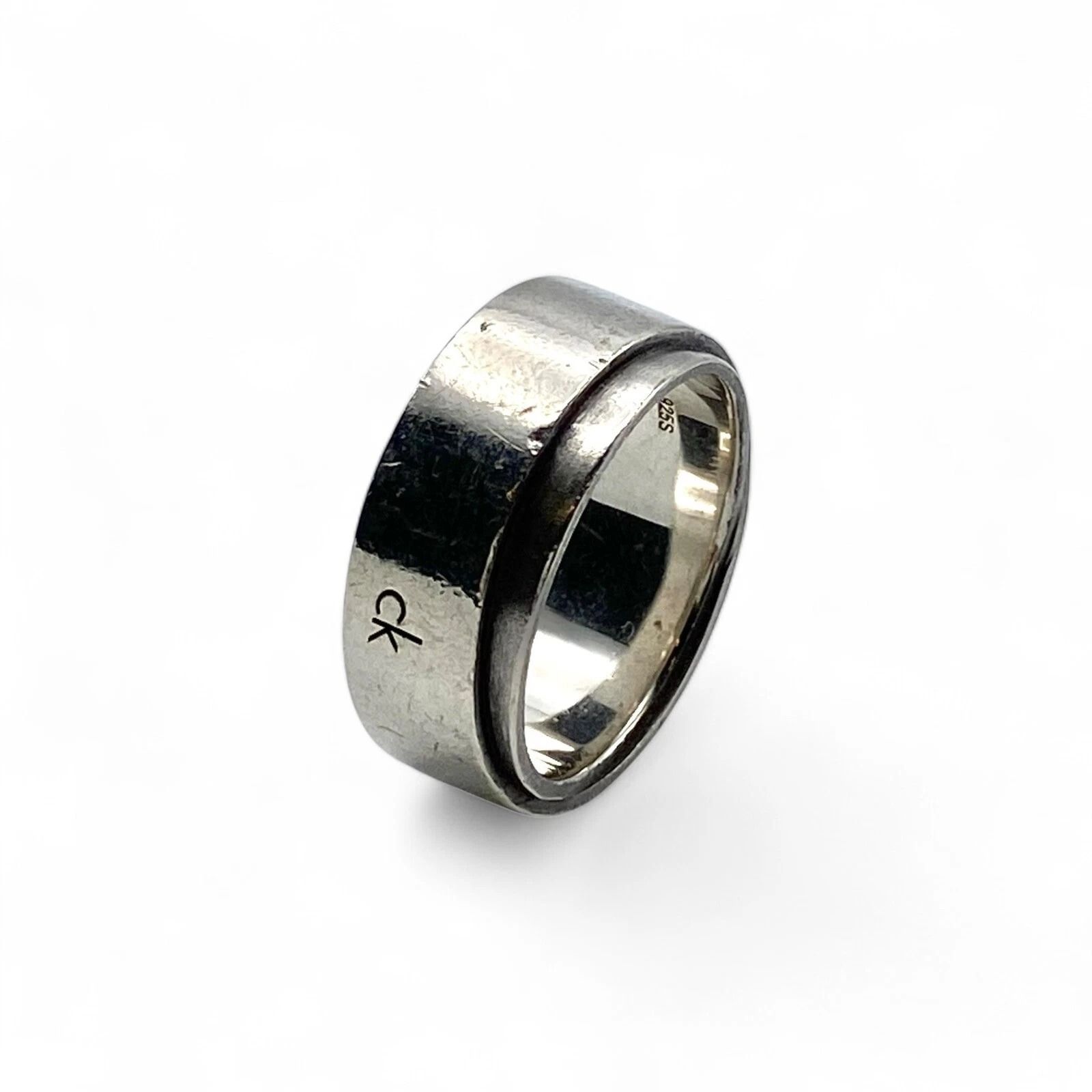 Calvin Klein】シンプル Silver 925 刻印 Design Ring シルバー 