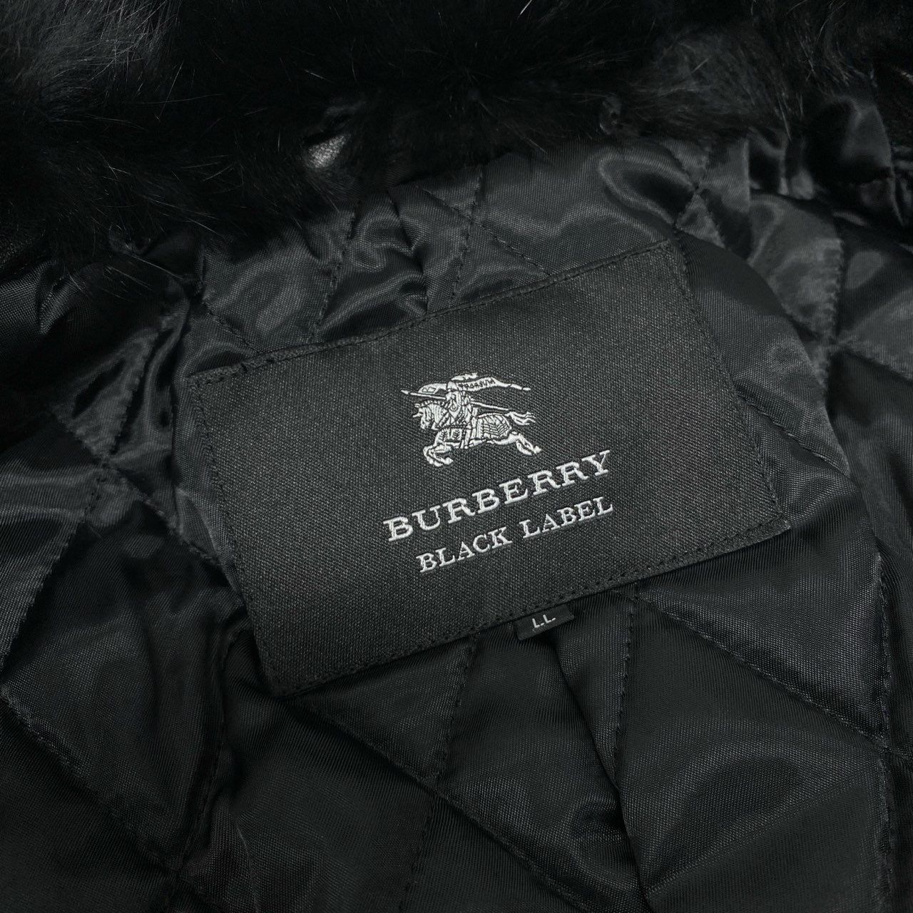 79a14 BURBERRY BLACK LABEL バーバリーブラックレーベル レザーコート