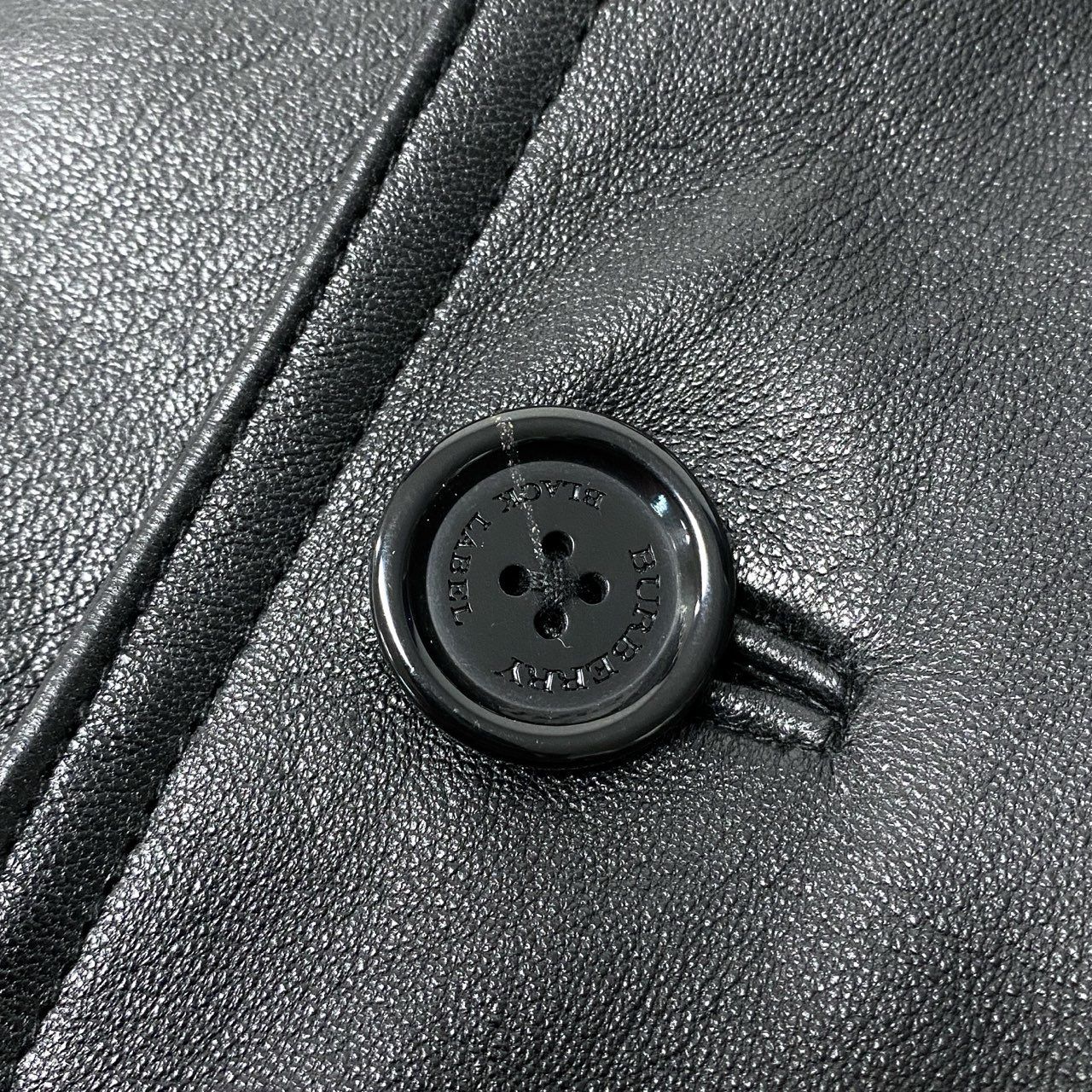 79a14 BURBERRY BLACK LABEL バーバリーブラックレーベル レザーコート