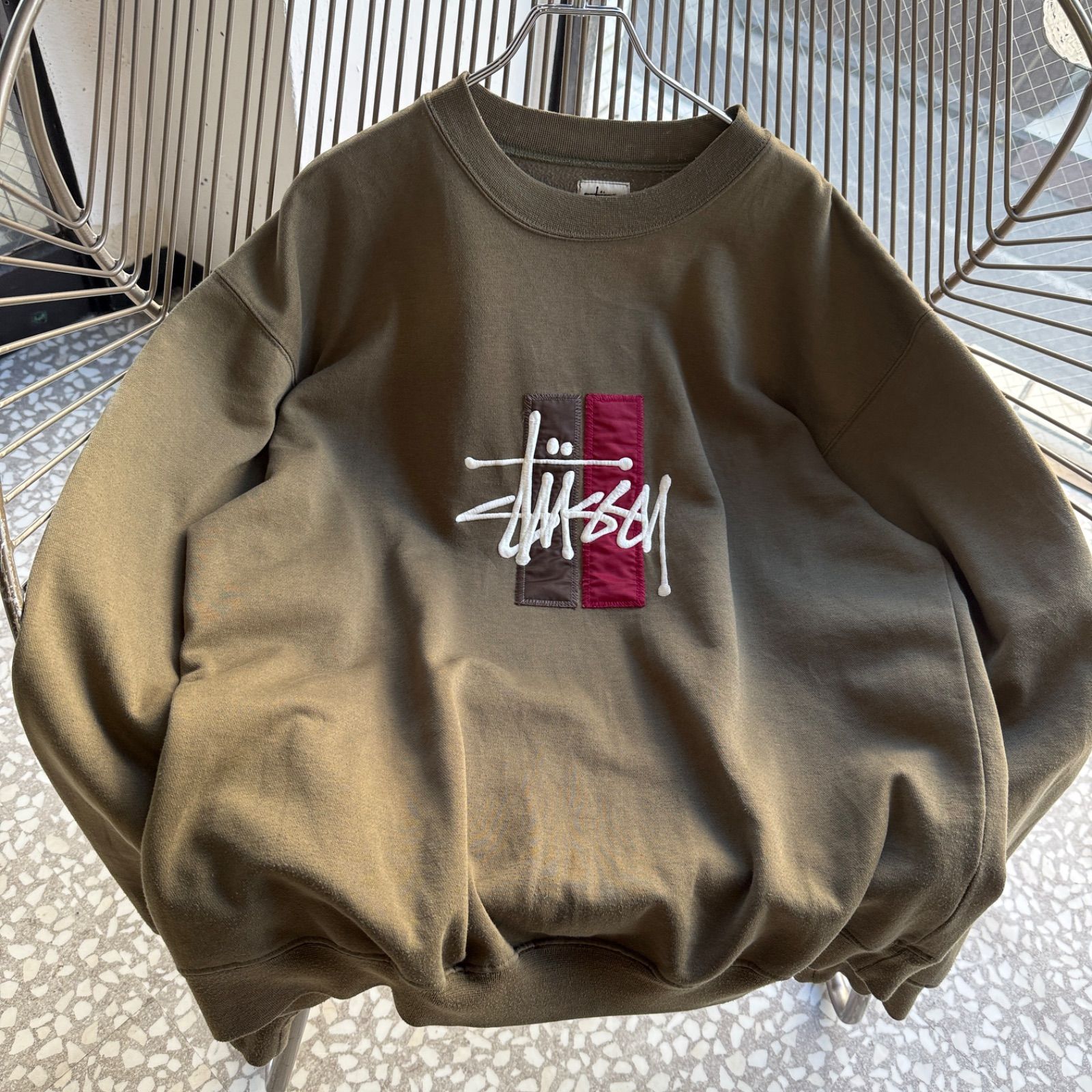 STUSSY / 90's OZ 製 Design sweat 白タグ オールドステューシー