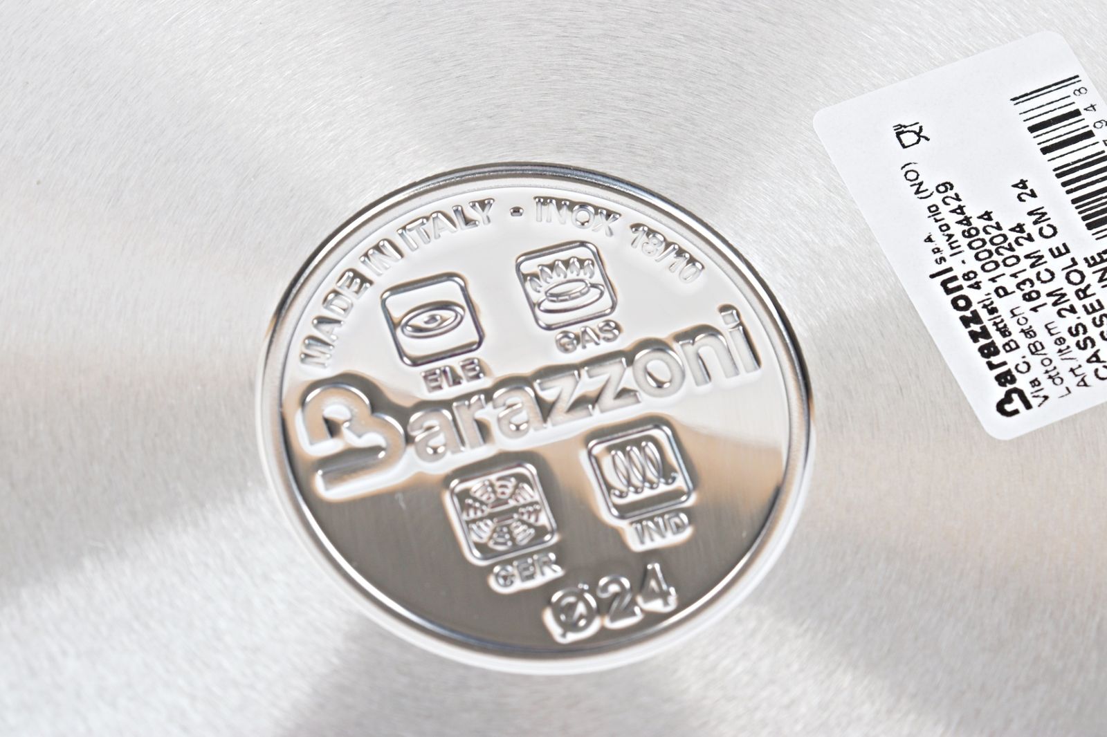  訳あり Barazzoni 両手鍋 蓋 6点セット 163906 CHEF LINE ステンレス IH 食洗機 ガス オーブン ゾーニ 展示♥品 R 2512 120 両手鍋 鍋 グリル